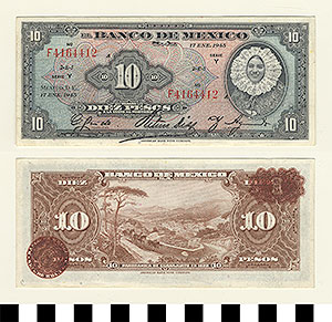Thumbnail of Bank Note: Mexico, 10 Pesos (1992.23.1068A)