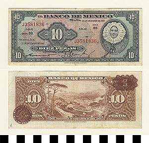 Thumbnail of Bank Note: Mexico, 10 Pesos (1992.23.1070A)