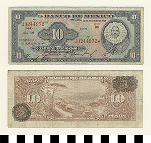 Thumbnail of Bank Note: Mexico, 10 Pesos (1992.23.1070B)