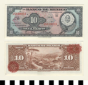 Thumbnail of Bank Note: Mexico, 10 Pesos (1992.23.1070D)