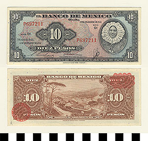 Thumbnail of Bank Note: Mexico, 10 Pesos (1992.23.1072A)