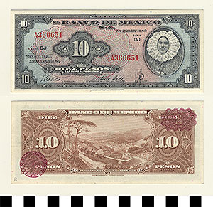 Thumbnail of Bank Note: Mexico, 10 Pesos (1992.23.1072B)