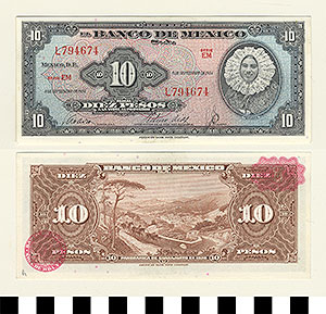 Thumbnail of Bank Note: Mexico, 10 Pesos (1992.23.1075A)