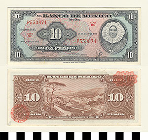 Thumbnail of Bank Note: Mexico, 10 Pesos (1992.23.1078B)