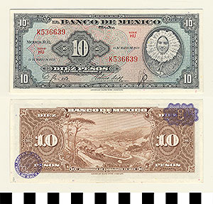Thumbnail of Bank Note: Mexico, 10 Pesos (1992.23.1079A)