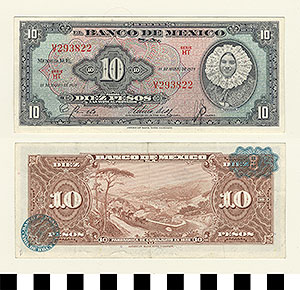 Thumbnail of Bank Note: Mexico, 10 Pesos (1992.23.1079B)