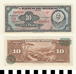 Thumbnail of Bank Note: Mexico, 10 Pesos (1992.23.1080A)