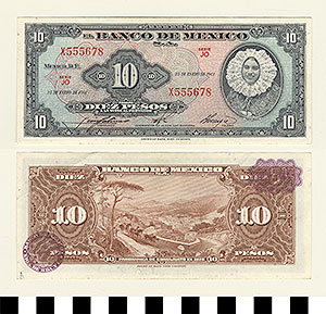 Thumbnail of Bank Note: Mexico, 10 Pesos (1992.23.1081A)