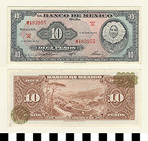 Thumbnail of Bank Note: Mexico, 10 Pesos (1992.23.1081B)