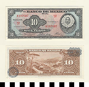Thumbnail of Bank Note: Mexico, 10 Pesos (1992.23.1082A)