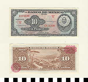 Thumbnail of Bank Note: Mexico, 10 Pesos (1992.23.1082B)