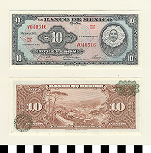 Thumbnail of Bank Note: Mexico, 10 Pesos (1992.23.1082D)
