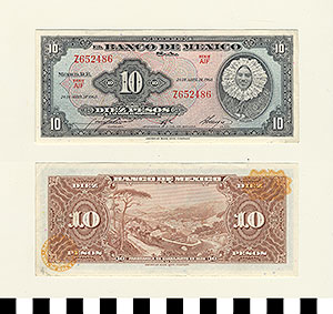 Thumbnail of Bank Note: Mexico, 10 Pesos (1992.23.1083A)