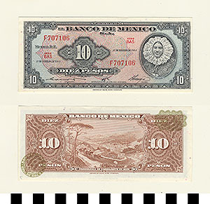 Thumbnail of Bank Note: Mexico, 10 Pesos (1992.23.1084A)