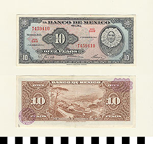 Thumbnail of Bank Note: Mexico, 10 Pesos  (1992.23.1084C)
