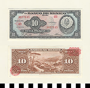Thumbnail of Bank Note: Mexico, 10 Pesos (1992.23.1085B)