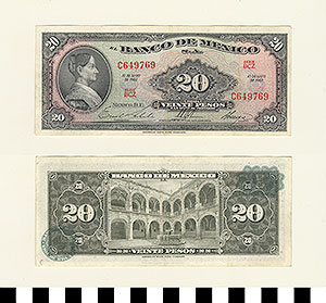 Thumbnail of Bank Note: Mexico, 20 Pesos (1992.23.1086C)