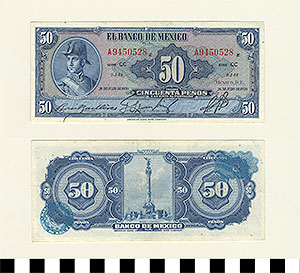 Thumbnail of Bank Note: Mexico, 50 Pesos (1992.23.1090)