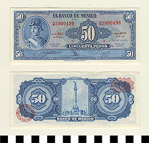 Thumbnail of Bank Note: Mexico, 5 Pesos (1992.23.1095A)