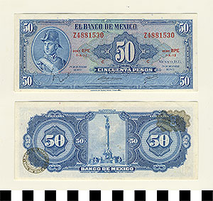 Thumbnail of Bank Note: Mexico, 50 Pesos (1992.23.1096A)