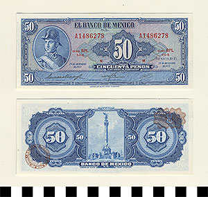 Thumbnail of Bank Note: Mexico, 50 Pesos (1992.23.1096F)