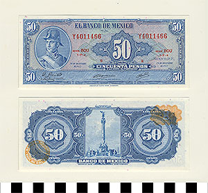 Thumbnail of Bank Note: Mexico, 50 Pesos (1992.23.1096G)