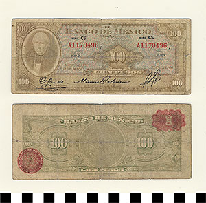 Thumbnail of Bank Note: Mexico, 100 Pesos (1992.23.1097)