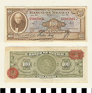 Thumbnail of Bank Note: Mexico, 100 Pesos (1992.23.1098)