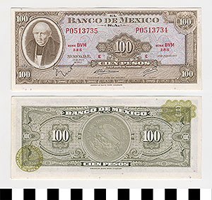 Thumbnail of Bank Note: Mexico, 100 Pesos (1992.23.1101C)