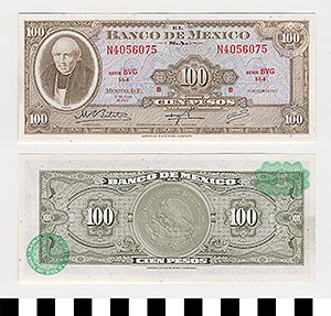 Thumbnail of Bank Note: Mexico, 100 Pesos (1992.23.1101D)