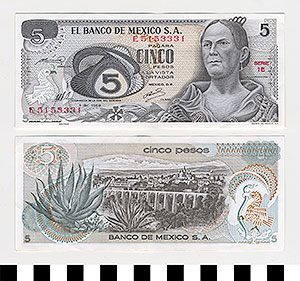 Thumbnail of Bank Note: Mexico, 5 Pesos (1992.23.1102)