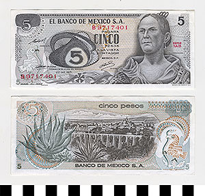 Thumbnail of Bank Note: Mexico, 5 Pesos (1992.23.1103)