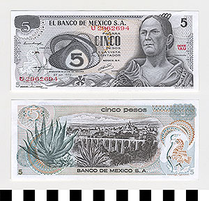 Thumbnail of Bank Note: Mexico, 5 Pesos (1992.23.1104)
