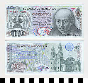 Thumbnail of Bank Note: Mexico, 10 Pesos (1992.23.1106)