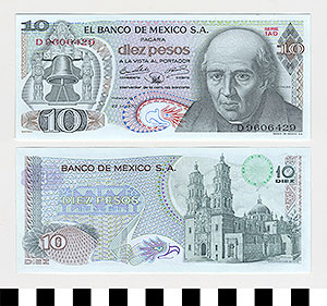 Thumbnail of Bank Note: Mexico, 10 Pesos (1992.23.1107A)