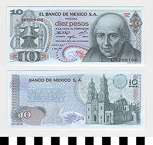 Thumbnail of Bank Note: Mexico, 10 Pesos (1992.23.1108A)