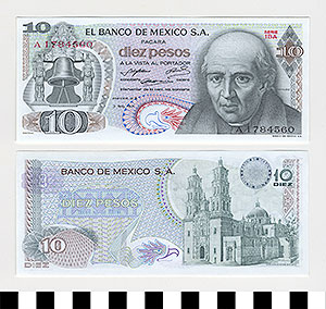Thumbnail of Bank Note: Mexico, 10 Pesos (1992.23.1108B)