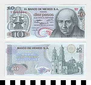 Thumbnail of Bank Note: Mexico, 10 Pesos (1992.23.1108C)