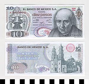 Thumbnail of Bank Note: Mexico, 10 Pesos (1992.23.1111)