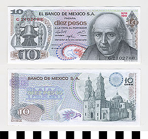 Thumbnail of Bank Note: Mexico, 10 Pesos (1992.23.1112A)