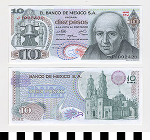 Thumbnail of Bank Note: Mexico, 10 Pesos (1992.23.1112E)