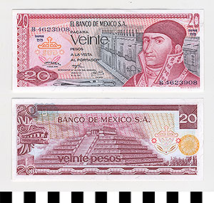 Thumbnail of Bank Note: Mexico, 20 Pesos (1992.23.1115A)