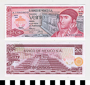 Thumbnail of Bank Note: Mexico, 20 Pesos (1992.23.1115C)