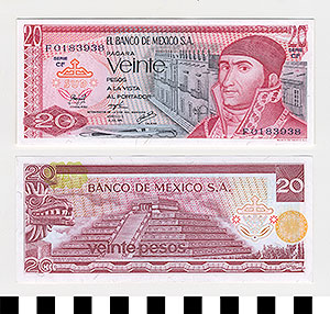 Thumbnail of Bank Note: Mexico, 20 Pesos (1992.23.1116)