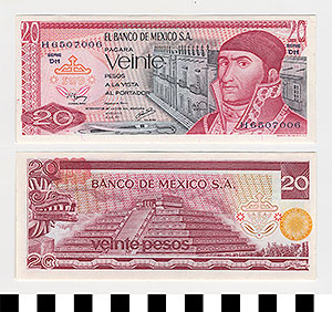 Thumbnail of Bank Note: Mexico, 20 Pesos (1992.23.1117A)