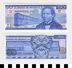 Thumbnail of Bank Note: Mexico, 50 Pesos (1992.23.1118A)