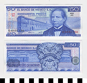 Thumbnail of Bank Note: Mexico, 50 Pesos (1992.23.1118B)