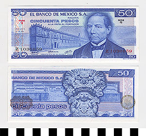 Thumbnail of Bank Note: Mexico, 50 Pesos (1992.23.1118C)