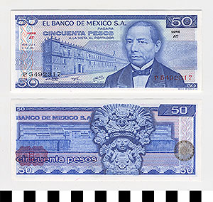 Thumbnail of Bank Note: Mexico, 50 Pesos (1992.23.1118D)