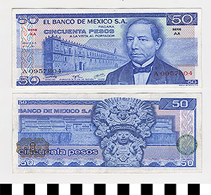 Thumbnail of Bank Note: Mexico, 50 Pesos (1992.23.1118G)